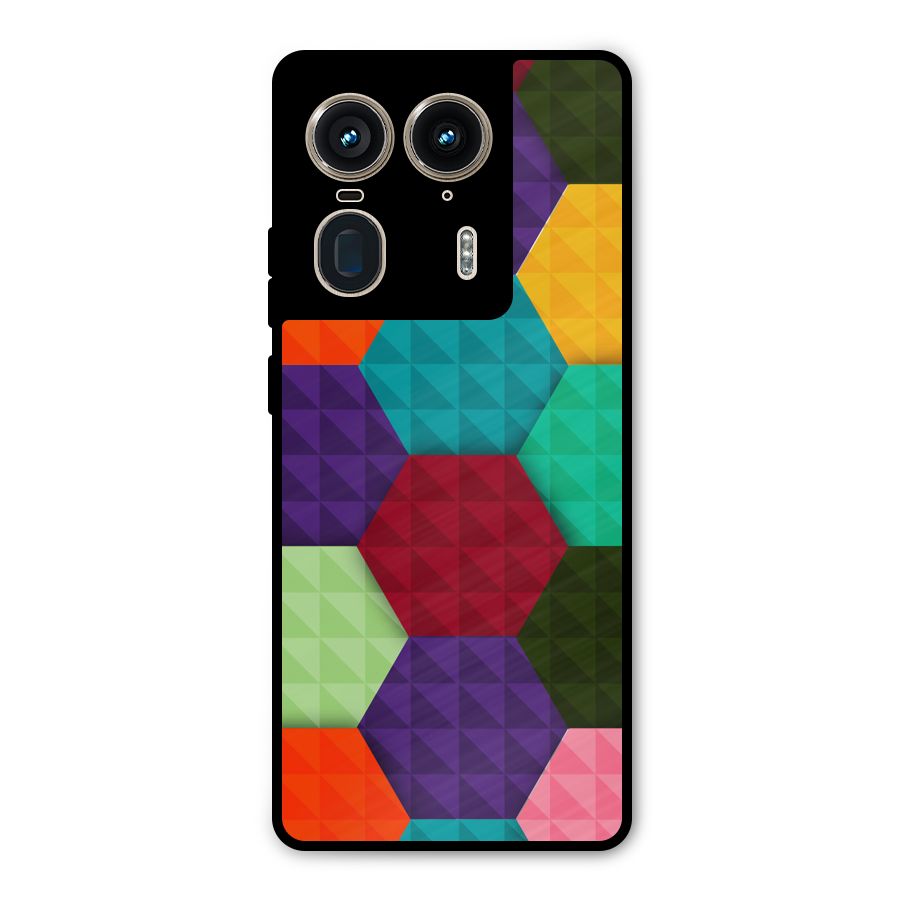 Colourful Abstract Metal Back Case for Motorola Edge 50 Ultra