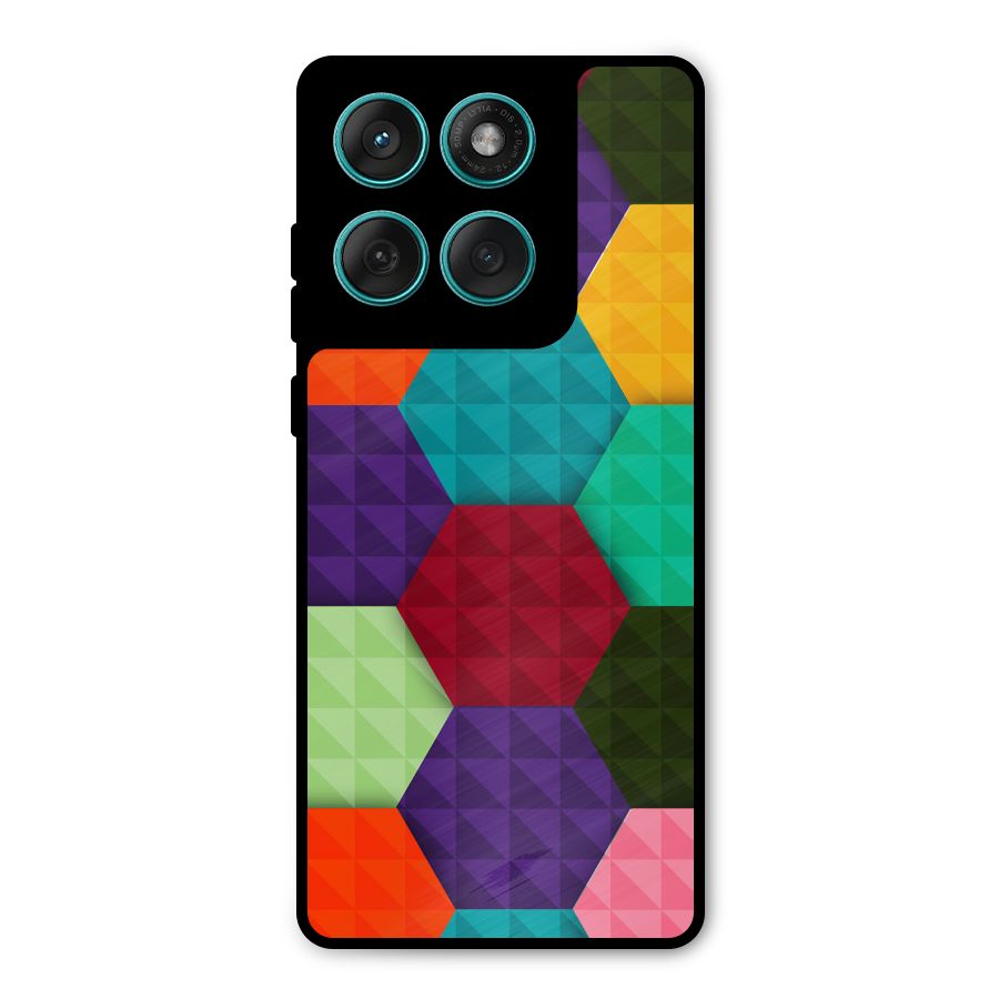 Colourful Abstract Metal Back Case for Motorola Edge 60