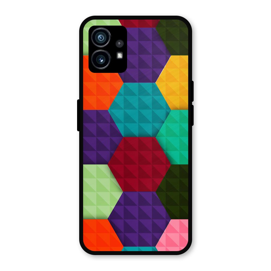Colourful Abstract Metal Back Case for Nothing Phone 1