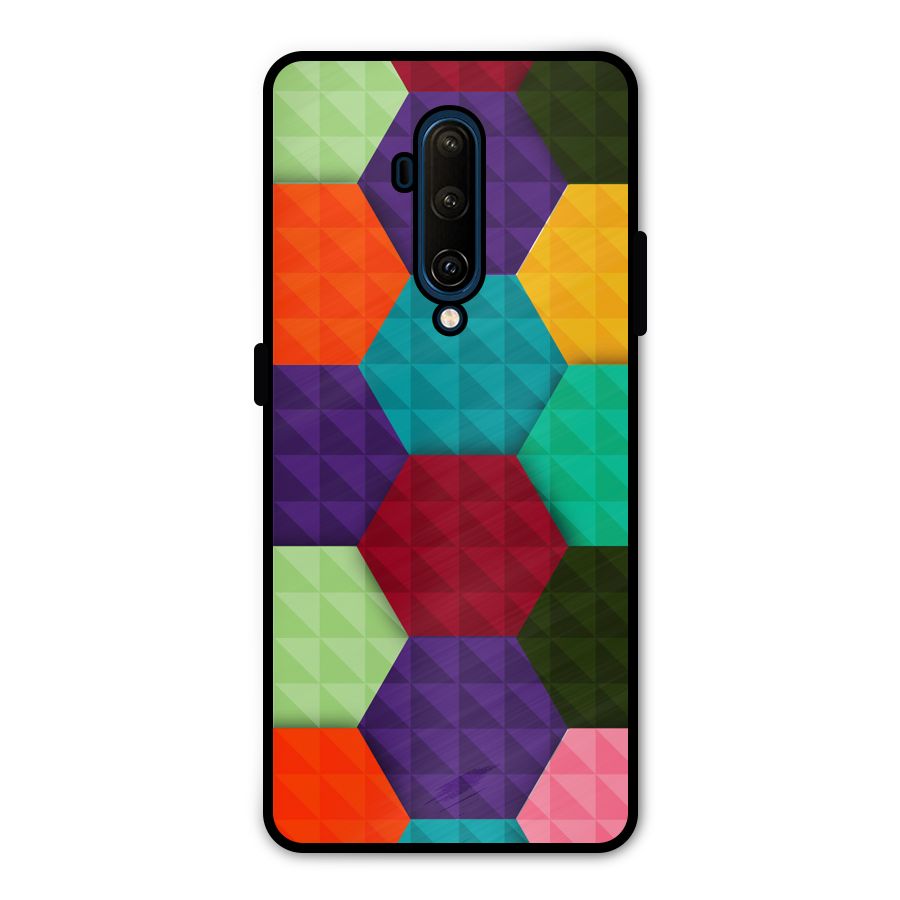 Colourful Abstract Metal Back Case for OnePlus 7T Pro