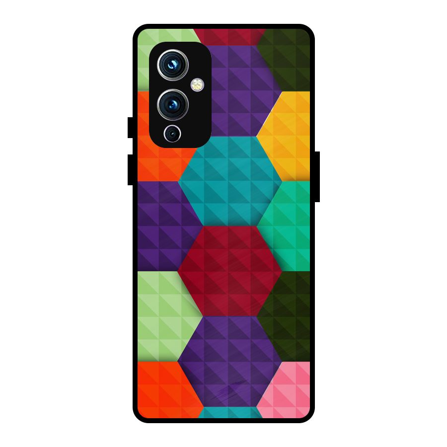 Colourful Abstract Metal Back Case for OnePlus 9