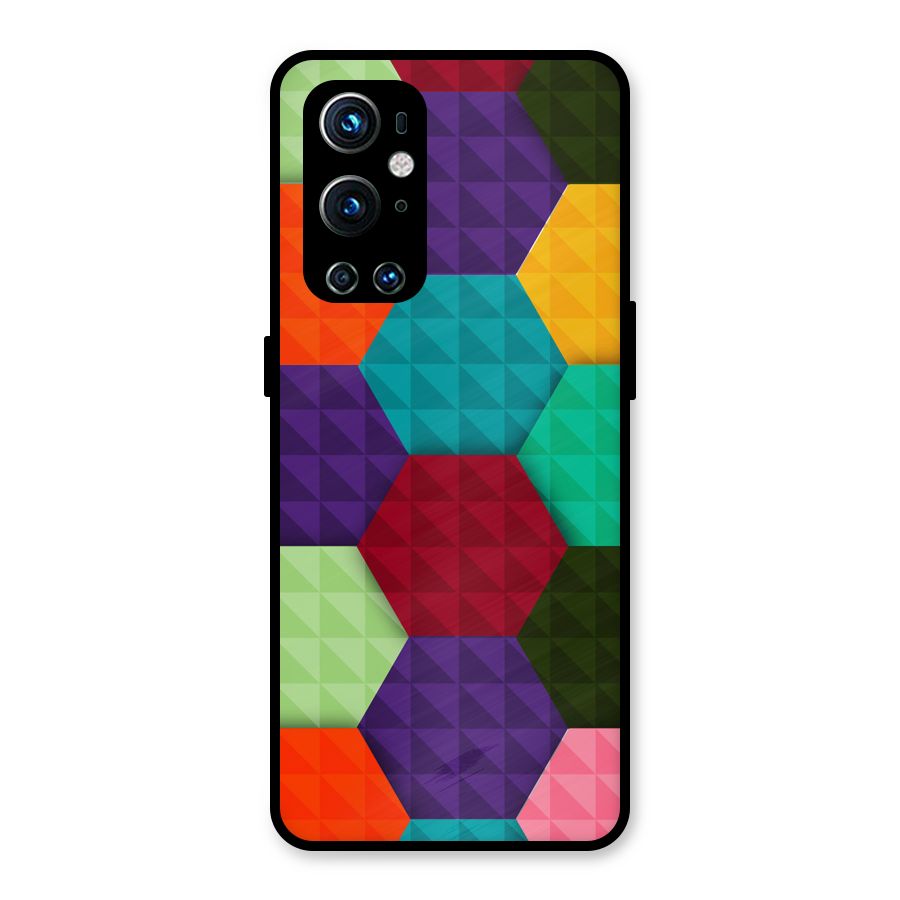 Colourful Abstract Metal Back Case for OnePlus 9 Pro
