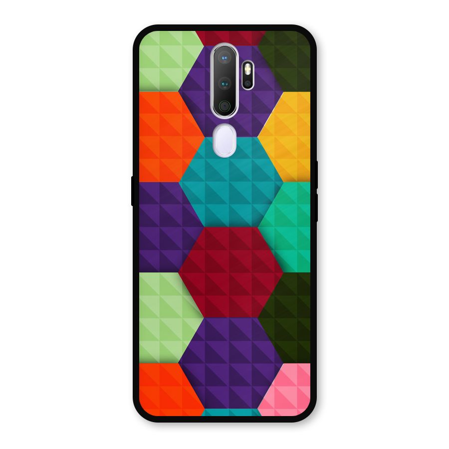 Colourful Abstract Metal Back Case for Oppo A5 (2020)