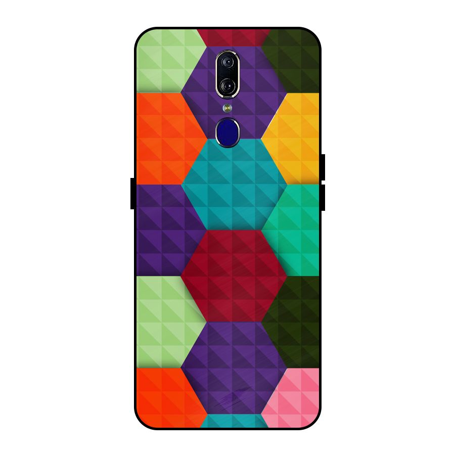 Colourful Abstract Metal Back Case for Oppo F11