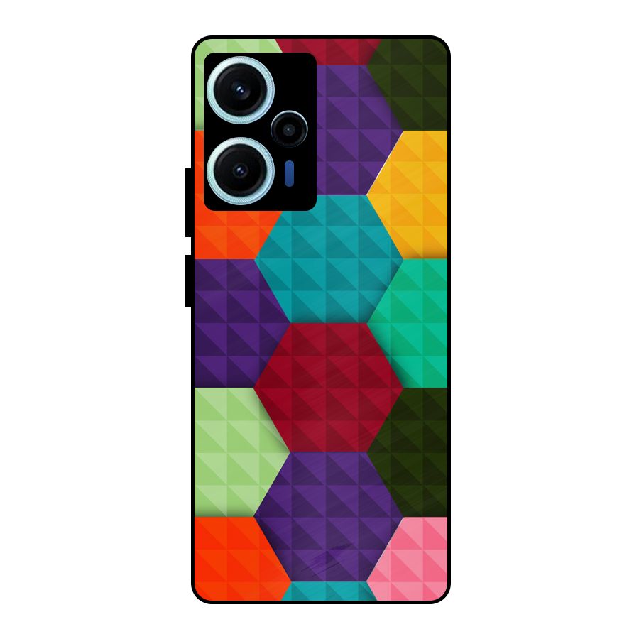 Colourful Abstract Metal Back Case for Poco F5