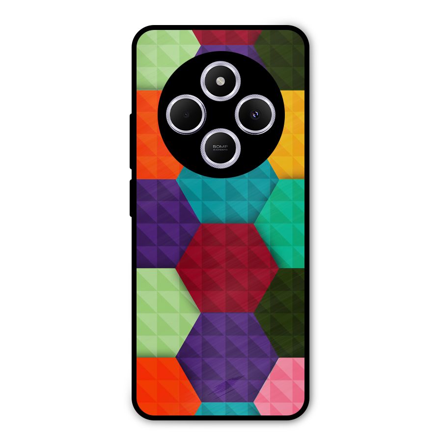 Colourful Abstract Metal Back Case for Poco M7