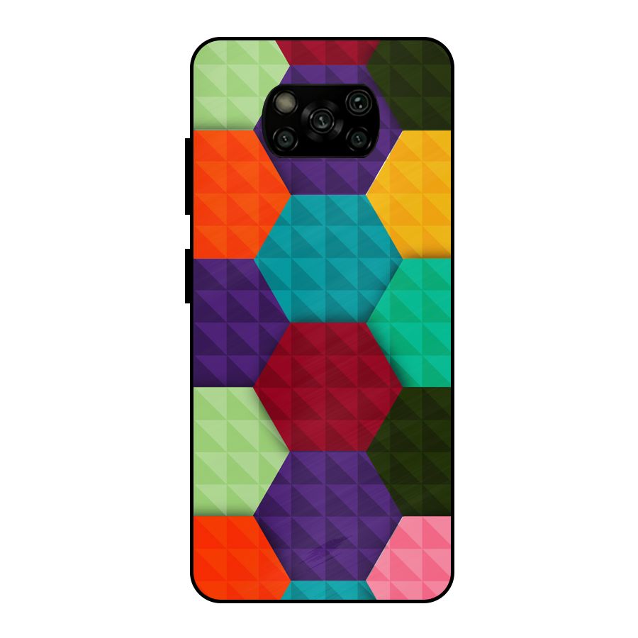Colourful Abstract Metal Back Case for Poco X3