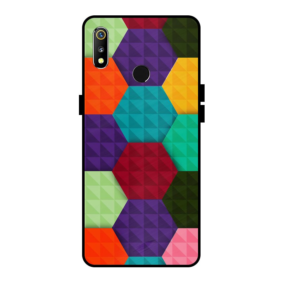 Colourful Abstract Metal Back Case for Realme 3i