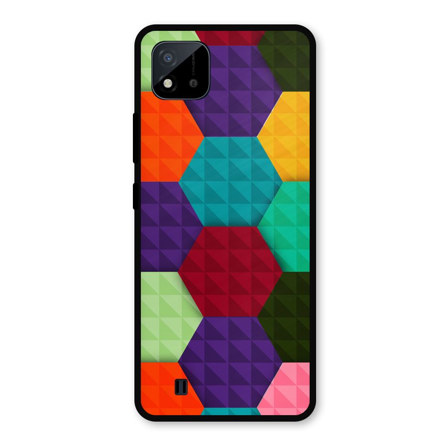 Colourful Abstract Metal Back Case for Realme C11 2021