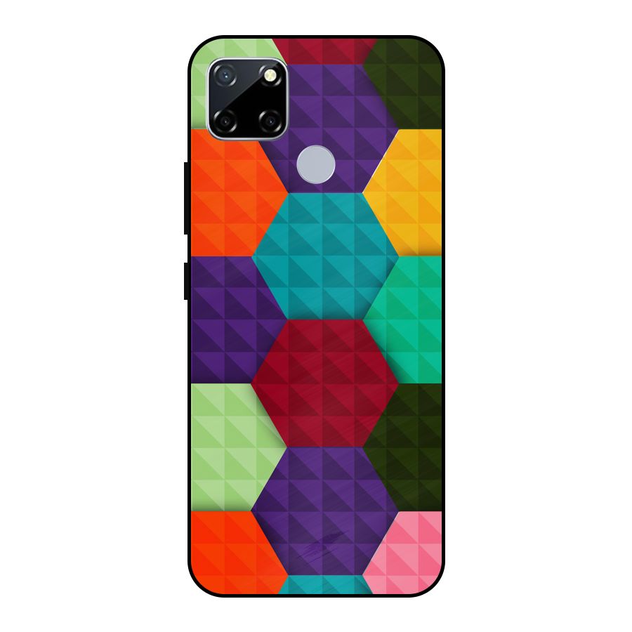 Colourful Abstract Metal Back Case for Realme Narzo 20