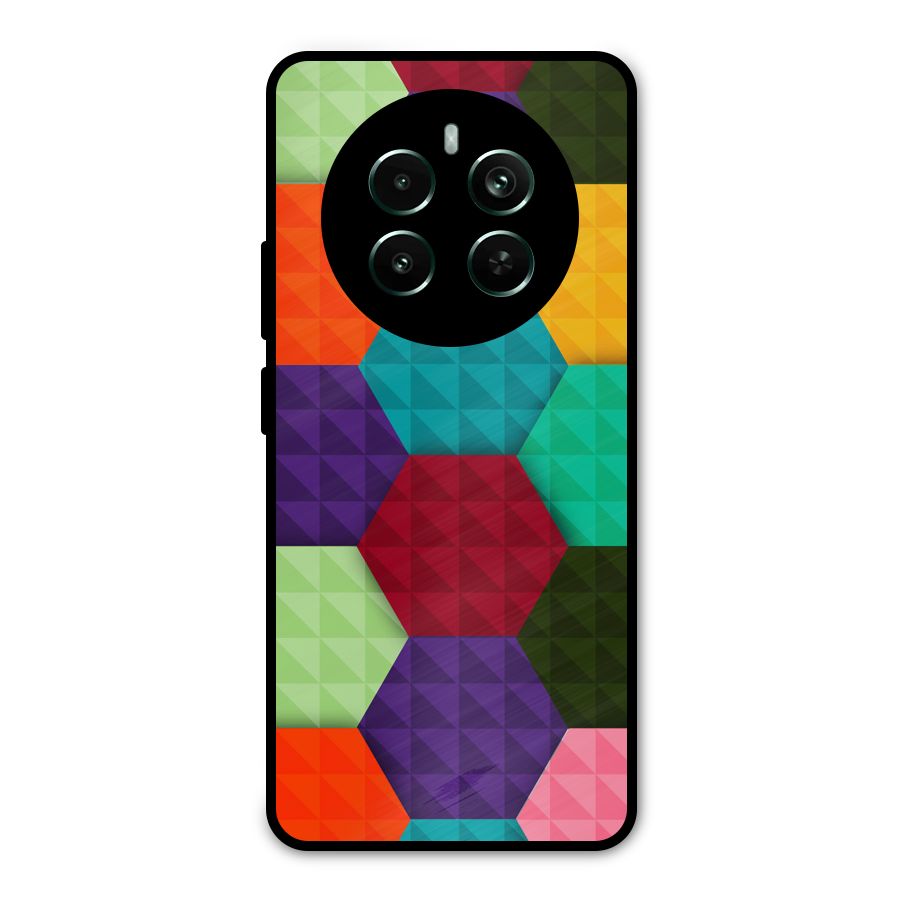 Colourful Abstract Metal Back Case for Realme Narzo 70 Pro