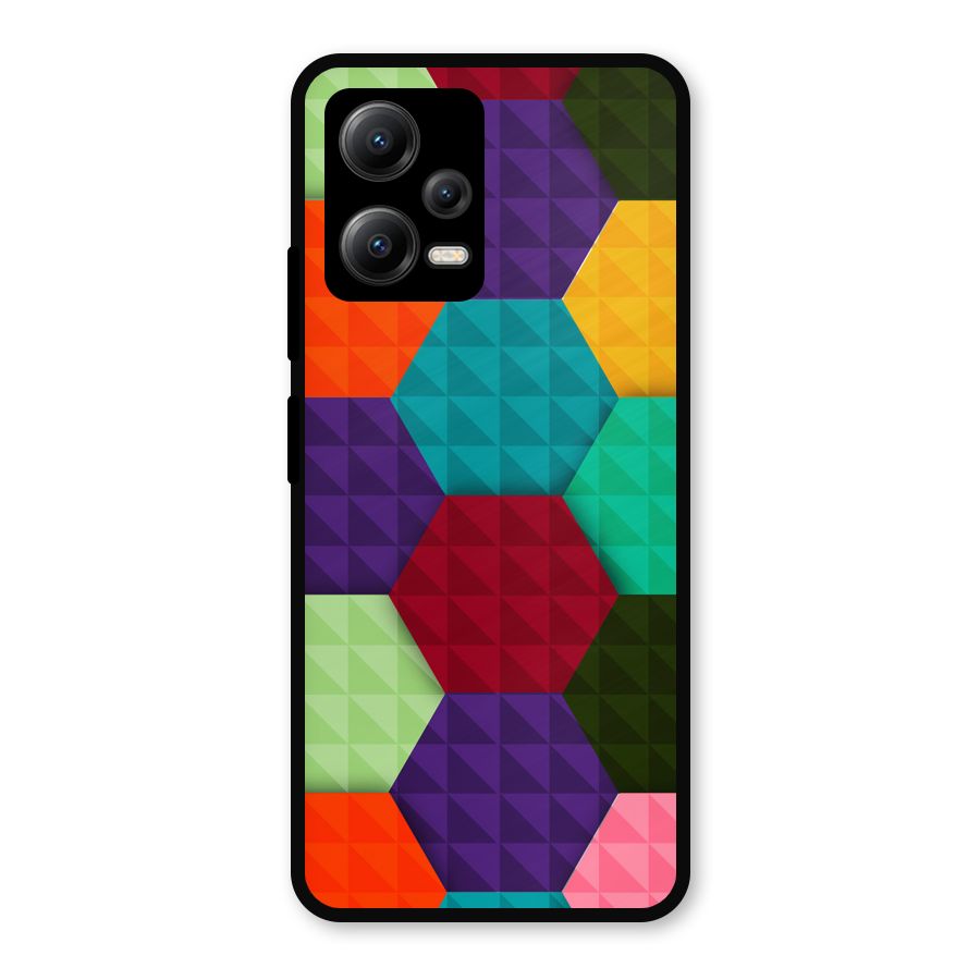 Colourful Abstract Metal Back Case for Redmi Note 12 5G