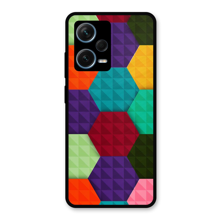 Colourful Abstract Metal Back Case for Redmi Note 12 Pro Plus 5G