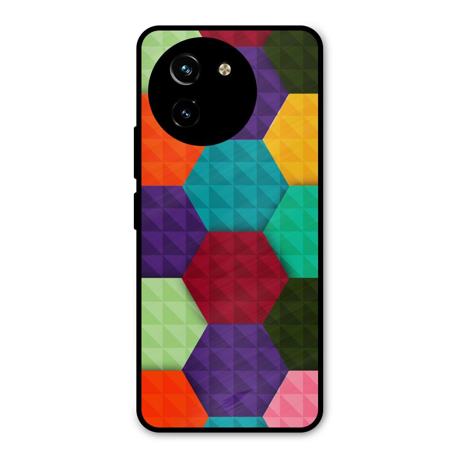 Colourful Abstract Metal Back Case for Vivo T3x