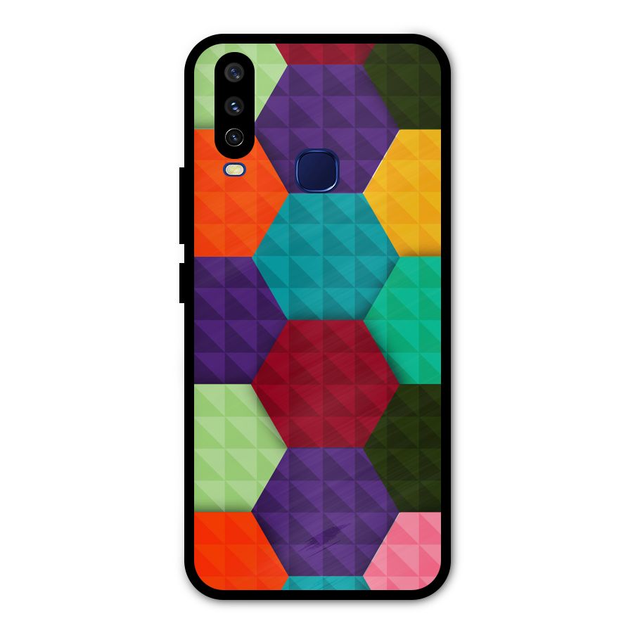 Colourful Abstract Metal Back Case for Vivo V17
