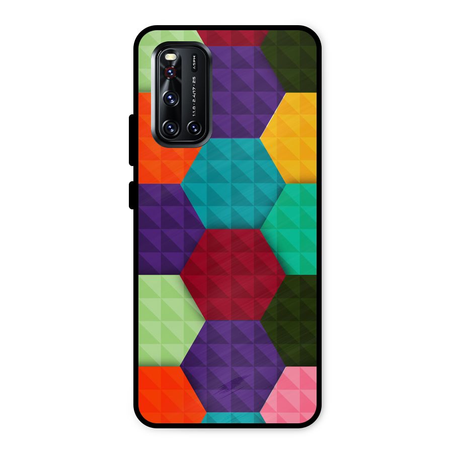 Colourful Abstract Metal Back Case for Vivo V19