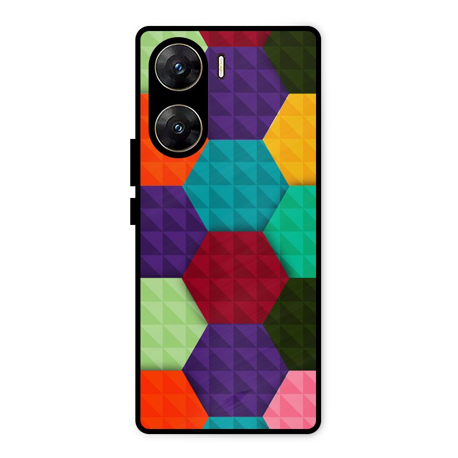 Colourful Abstract Metal Back Case for Vivo V29e