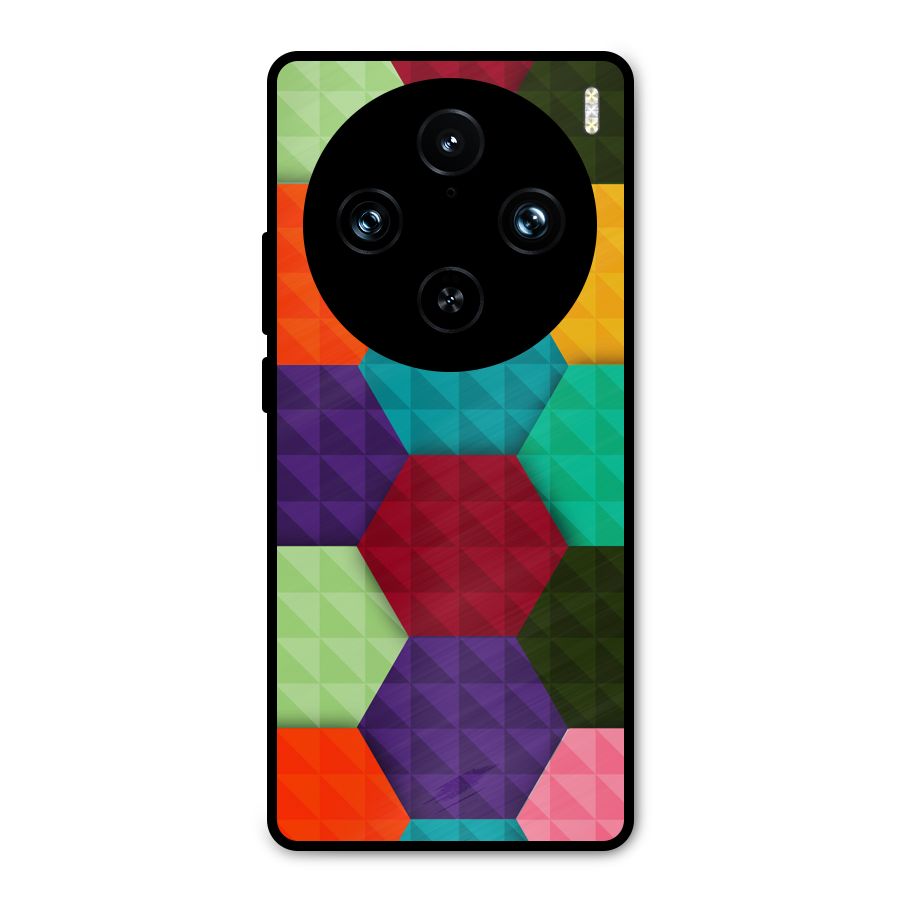 Colourful Abstract Metal Back Case for Vivo X100 Pro
