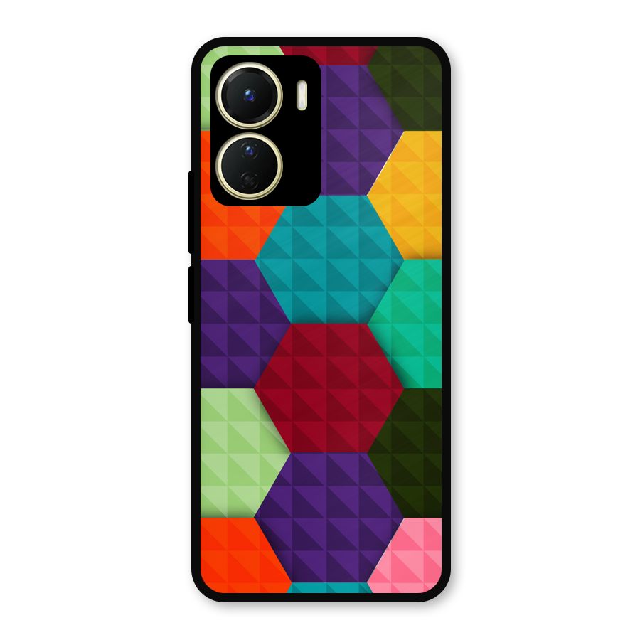 Colourful Abstract Metal Back Case for Vivo Y16