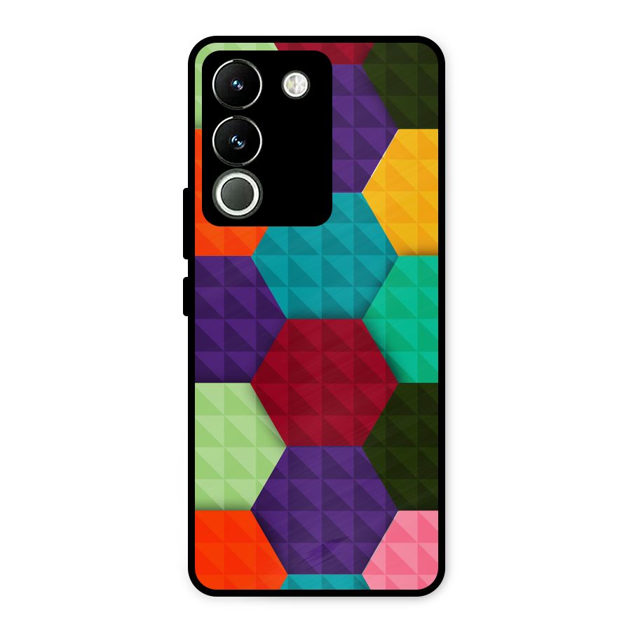 Colourful Abstract Metal Back Case for Vivo Y200