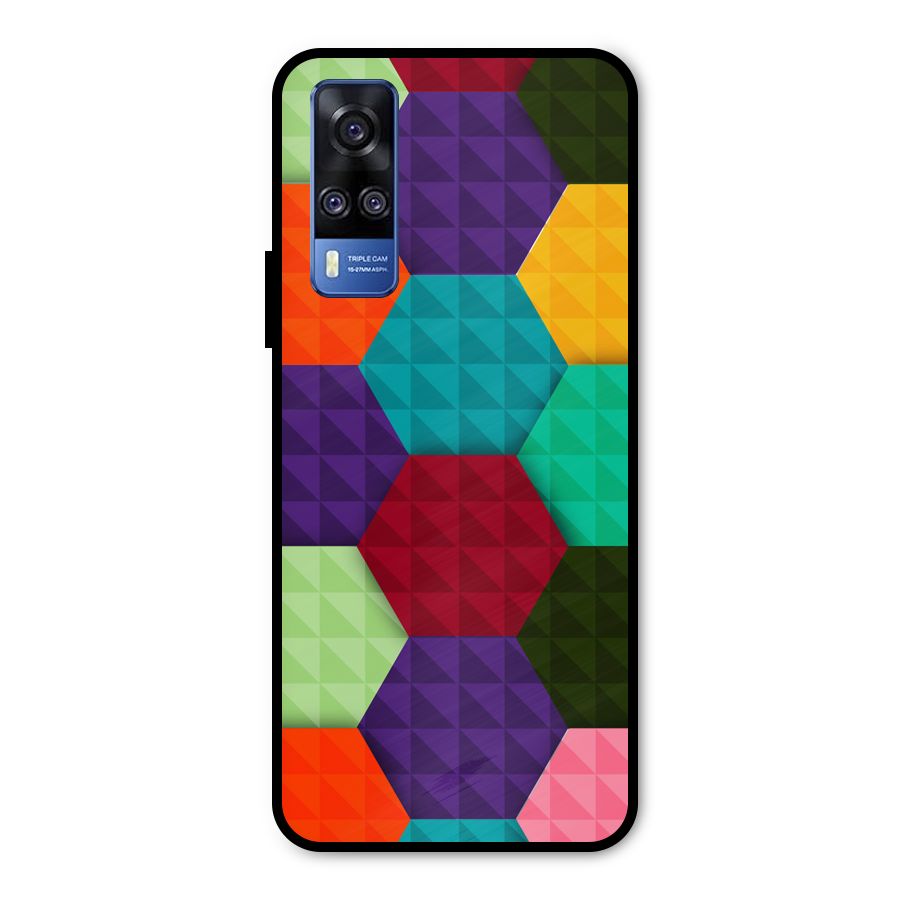 Colourful Abstract Metal Back Case for Vivo Y51A