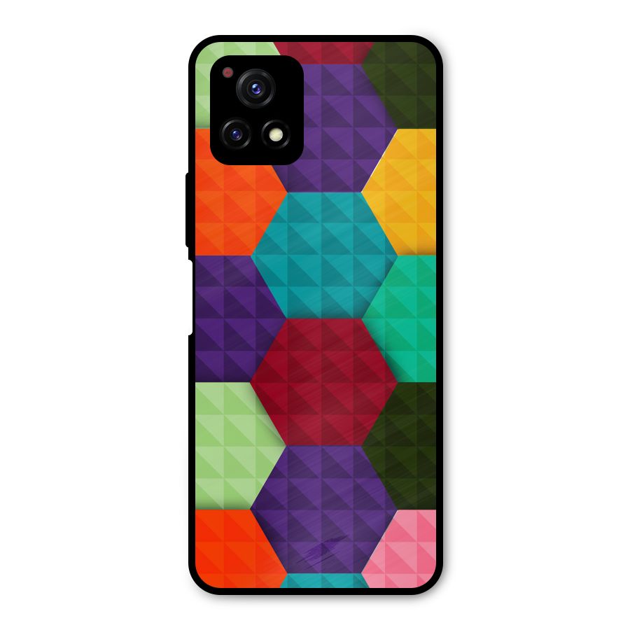 Colourful Abstract Metal Back Case for Vivo Y72 5G
