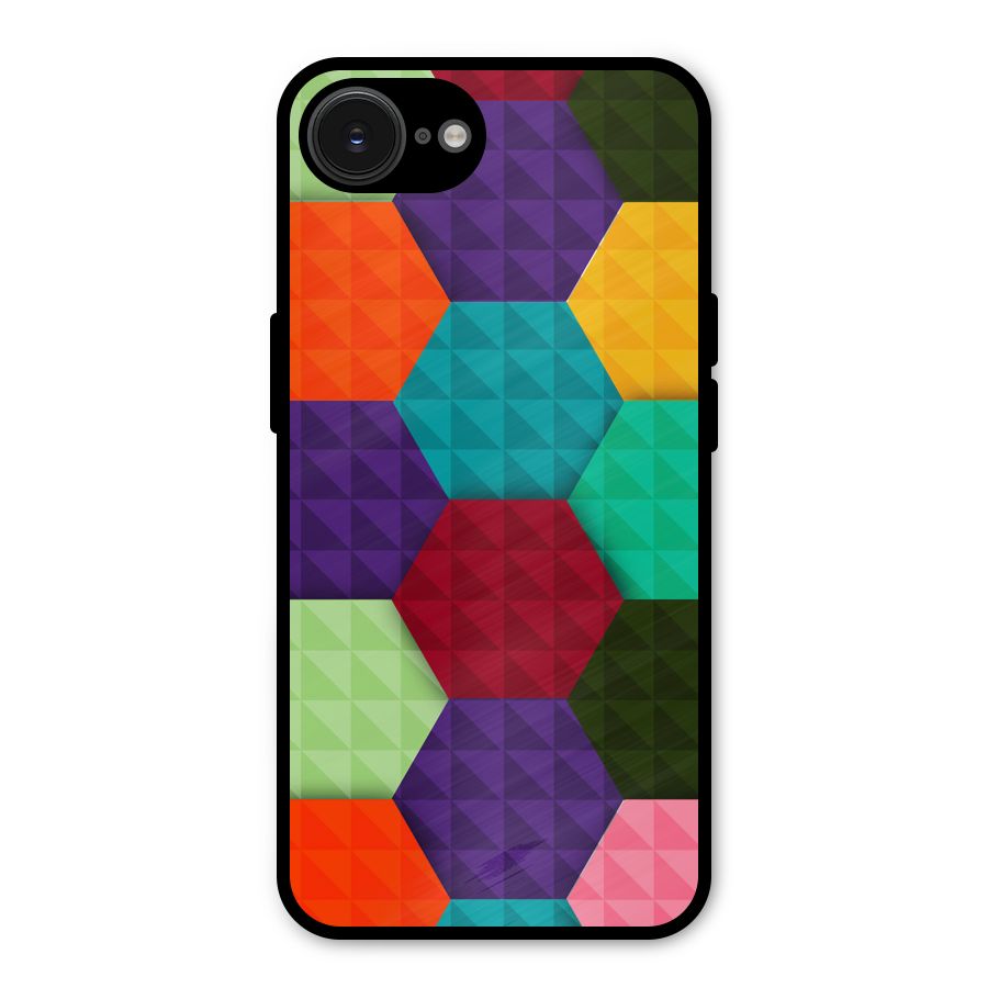 Colourful Abstract Metal Back Case for iPhone 16e