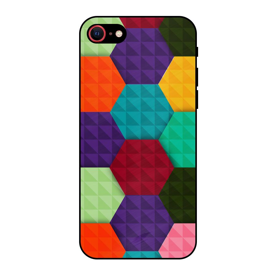 Colourful Abstract Metal Back Case for iPhone 7