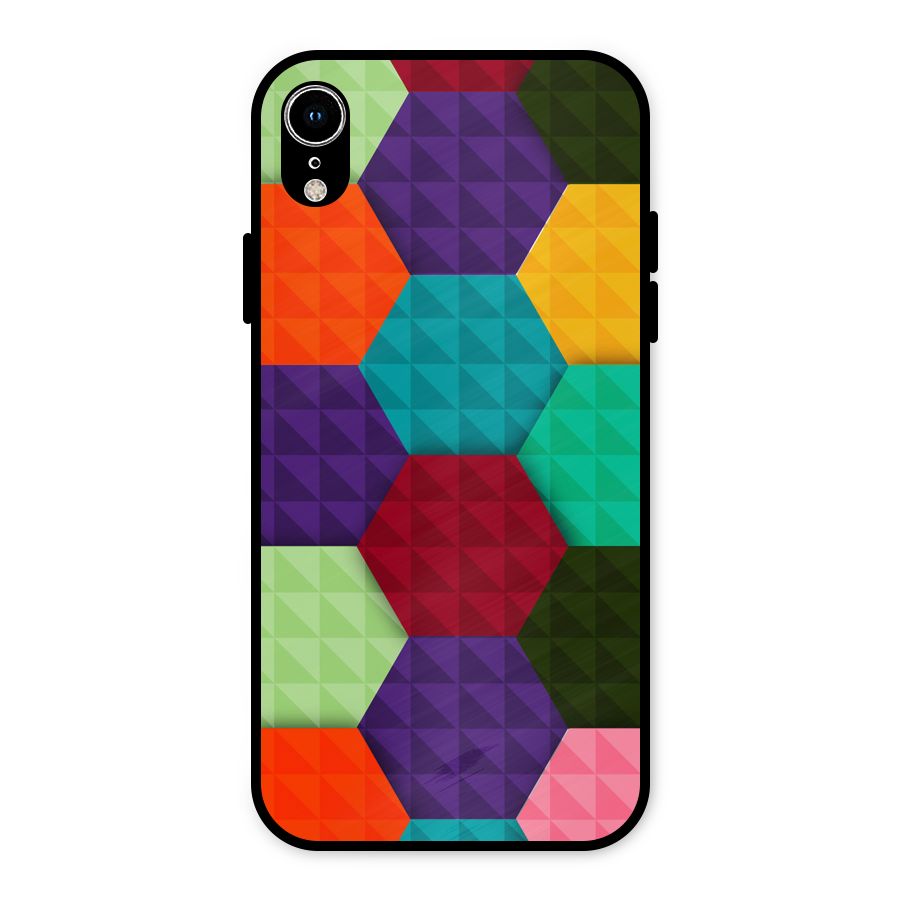 Colourful Abstract Metal Back Case for iPhone XR