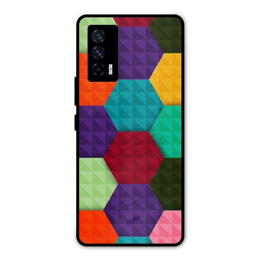 Colourful Abstract Metal Back Case for iQOO 7 5G