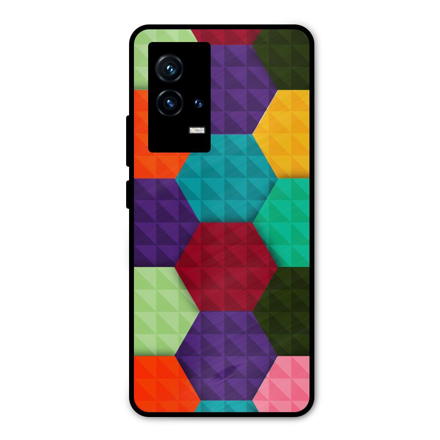Colourful Abstract Metal Back Case for iQOO 9 5G