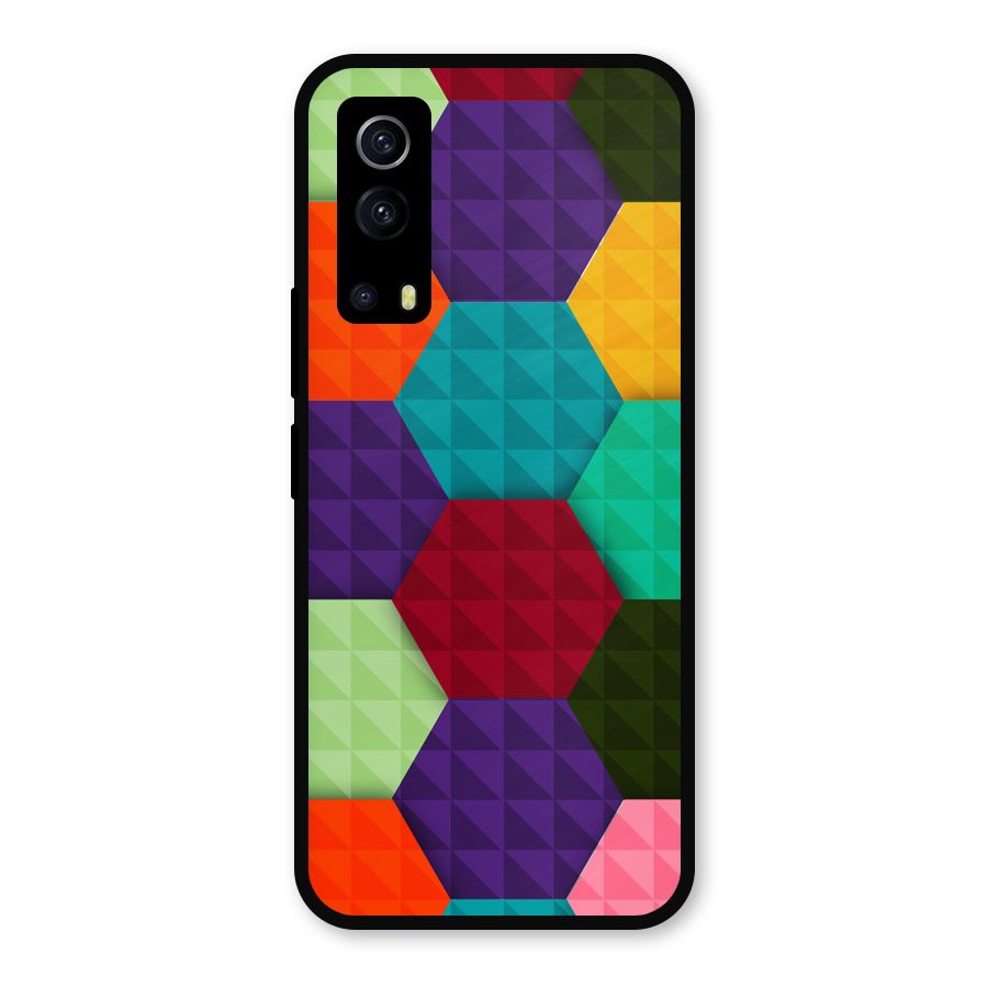 Colourful Abstract Metal Back Case for iQOO Z3