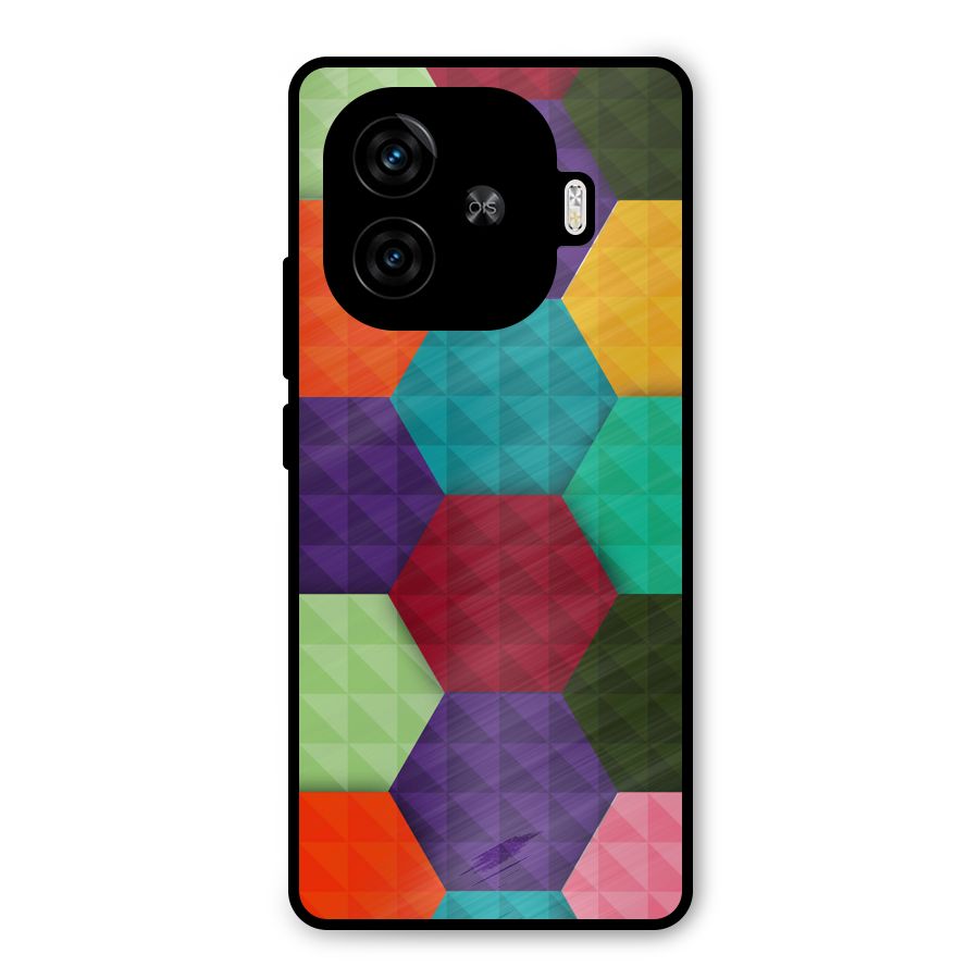 Colourful Abstract Metal Back Case for iQOO Z9 Turbo