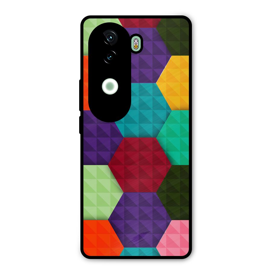 Colourful Abstract Metal Back Case for iQOO Z9s