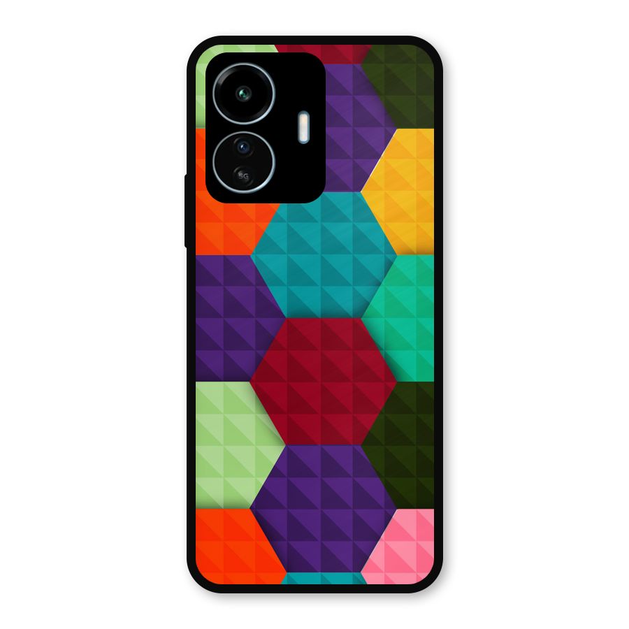 Colourful Abstract Metal Back Case for vivo iQOO Z6 Lite 5G