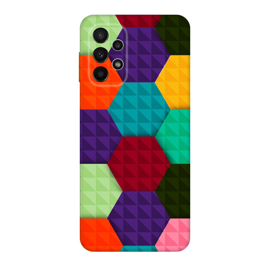 Colourful Abstract Original Polycarbonate Back Case for Galaxy A23