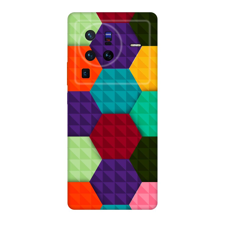 Colourful Abstract Original Polycarbonate Back Case for Vivo X80
