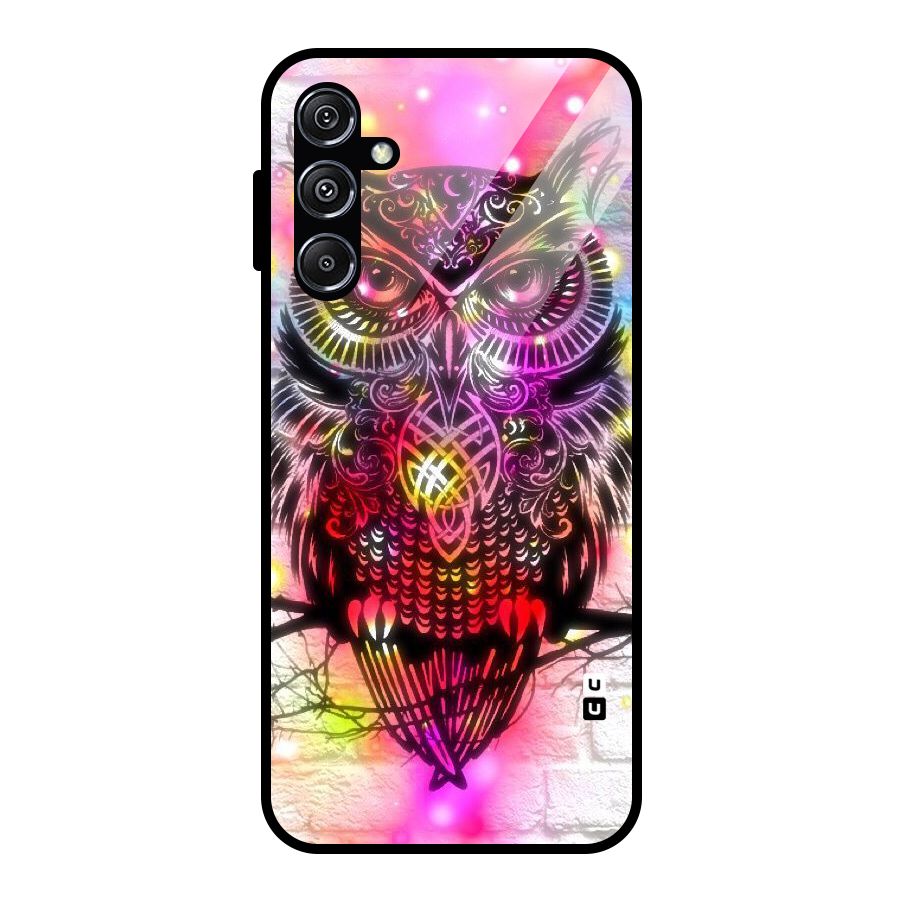 Colourful Owl Glass Back Case for Galaxy M34 5G