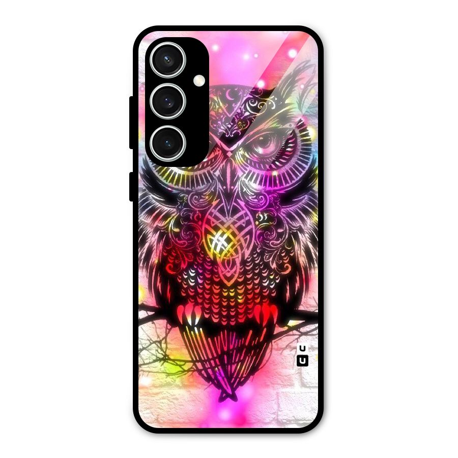 Colourful Owl Glass Back Case for Galaxy S23 FE