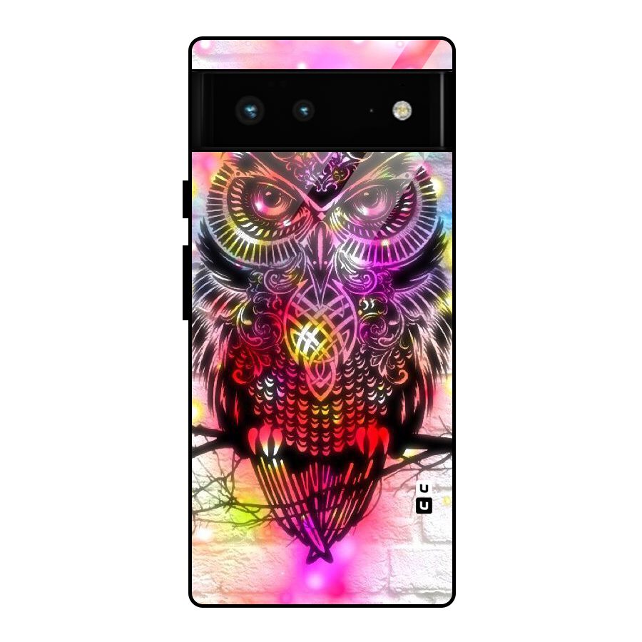 Colourful Owl Glass Back Case for Google Pixel 6