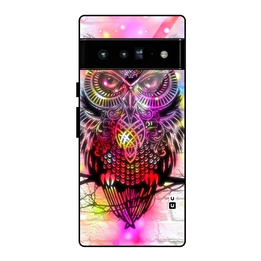 Colourful Owl Glass Back Case for Google Pixel 6 Pro