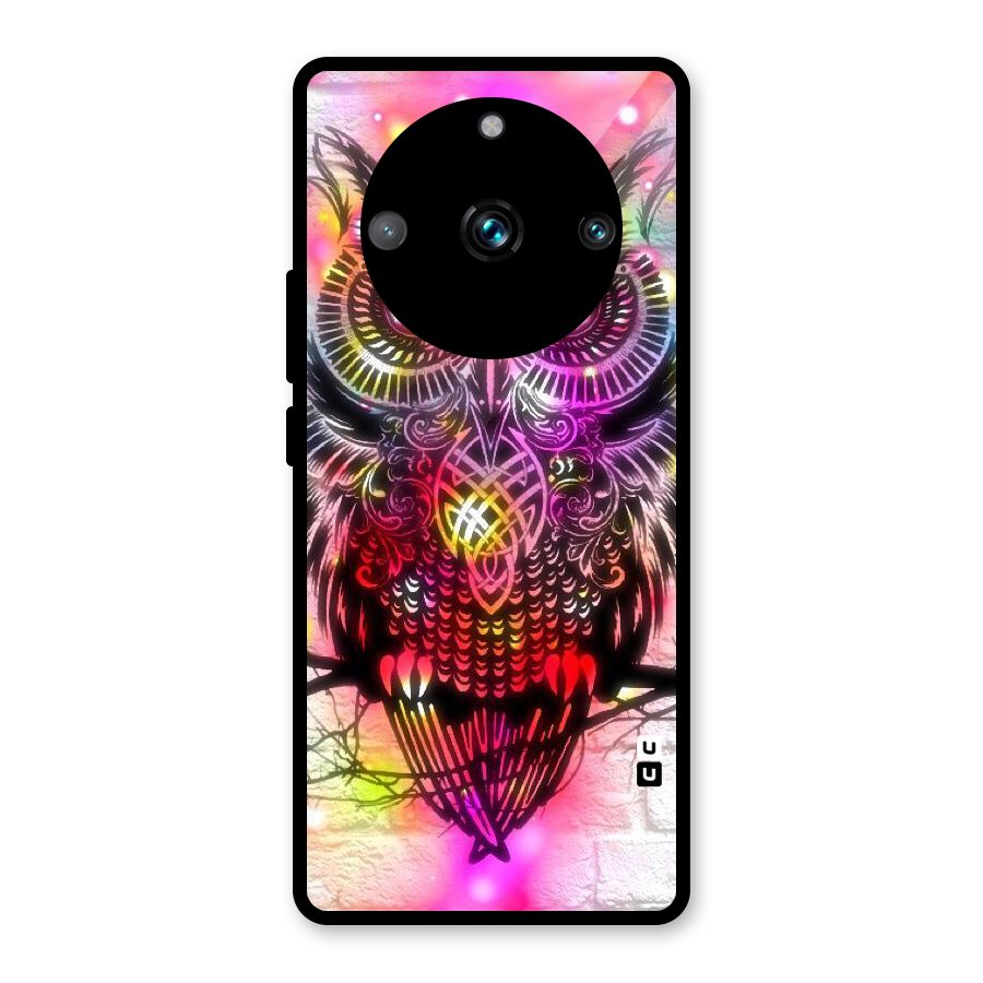 Colourful Owl Glass Back Case for Realme Narzo 60 Pro