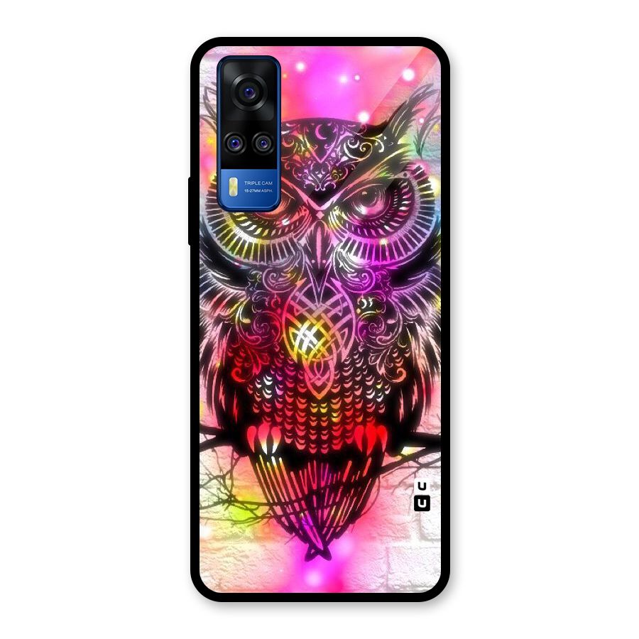 Colourful Owl Glass Back Case for Vivo Y31