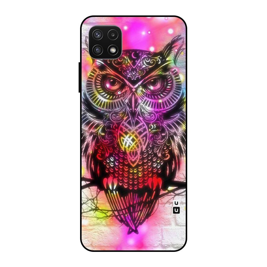 Colourful Owl Metal Back Case for Galaxy A22 5G