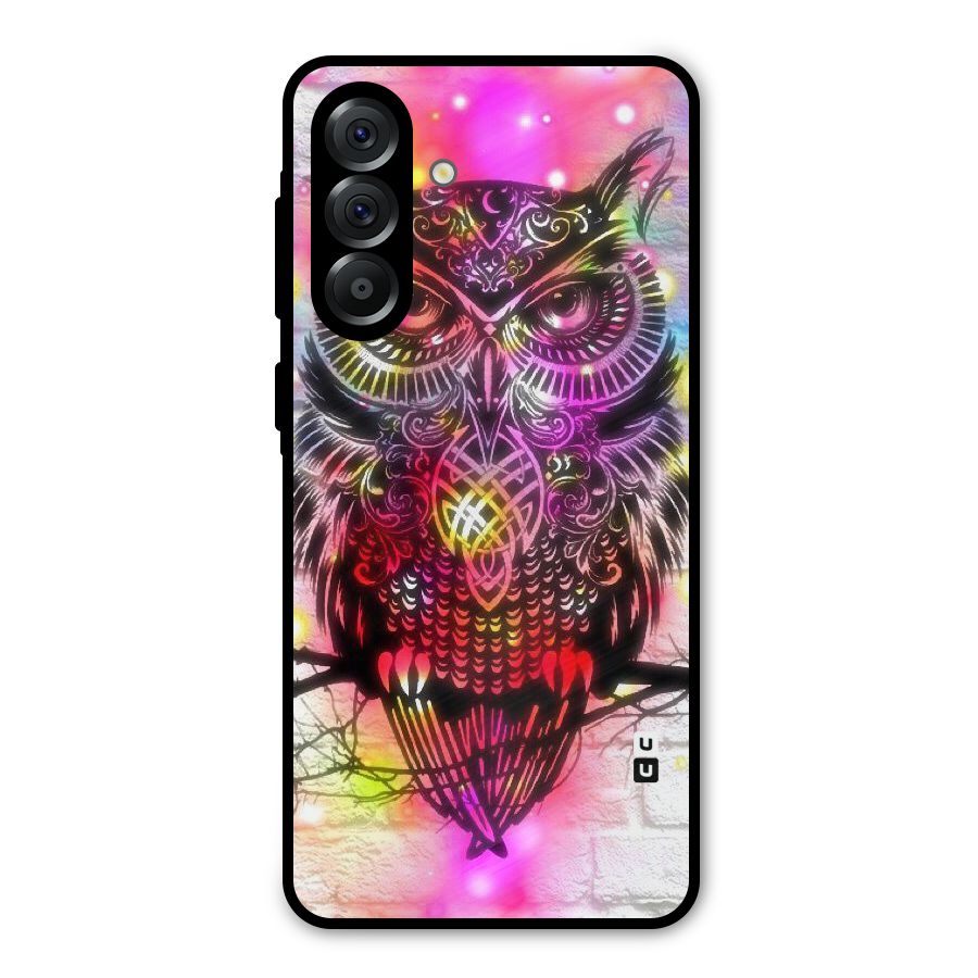 Colourful Owl Metal Back Case for Galaxy A36