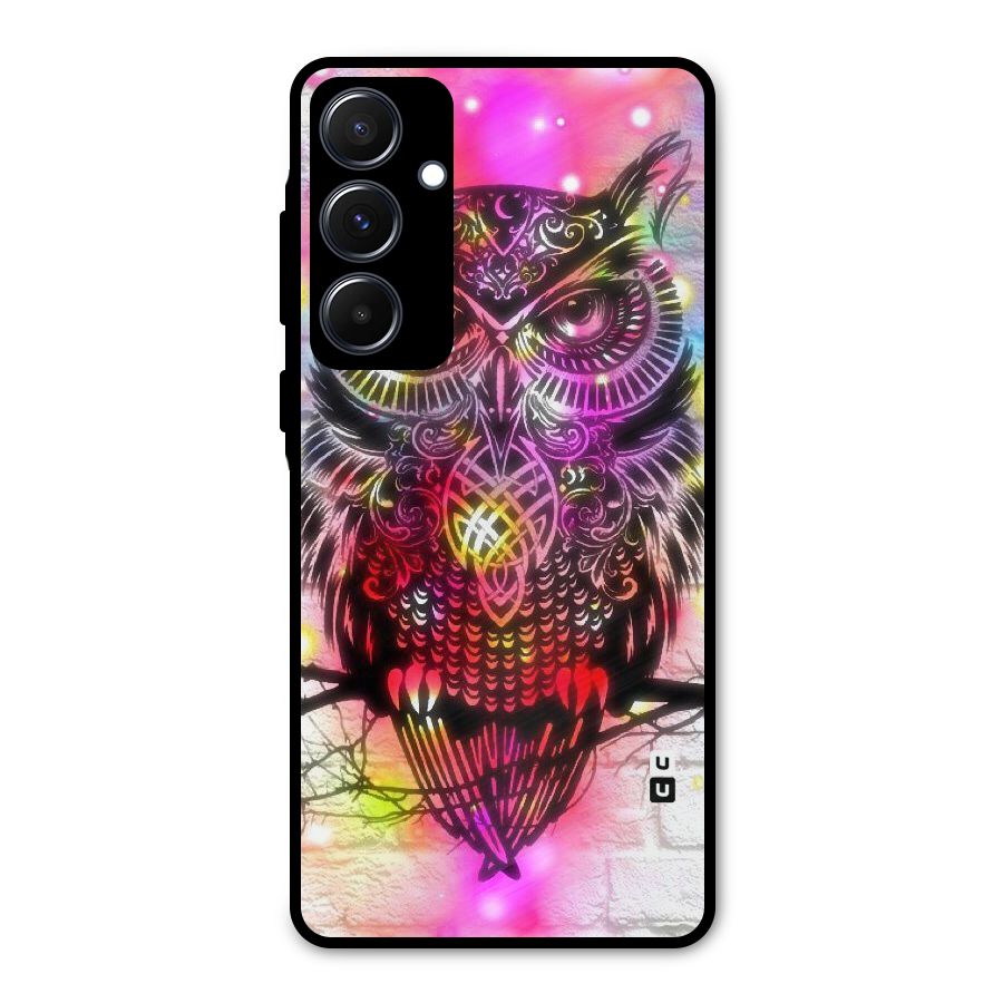 Colourful Owl Metal Back Case for Galaxy A55