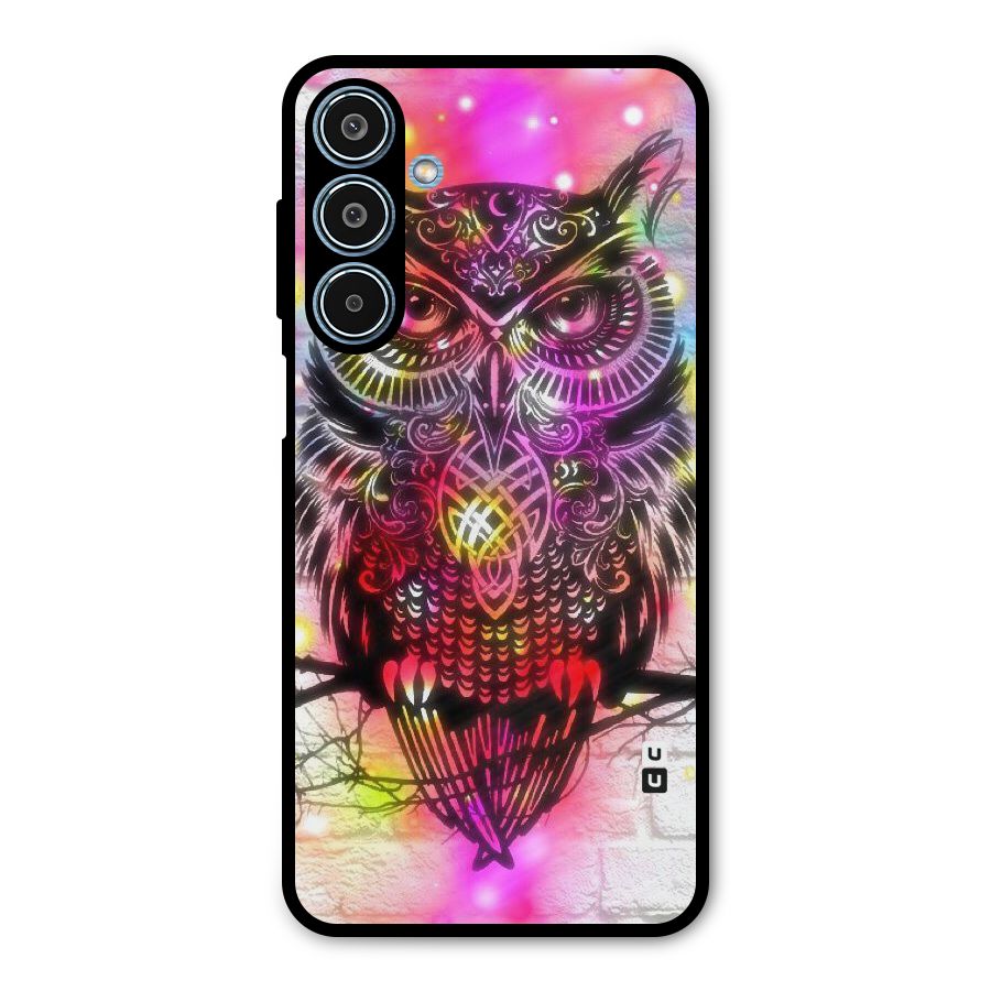 Colourful Owl Metal Back Case for Galaxy M35