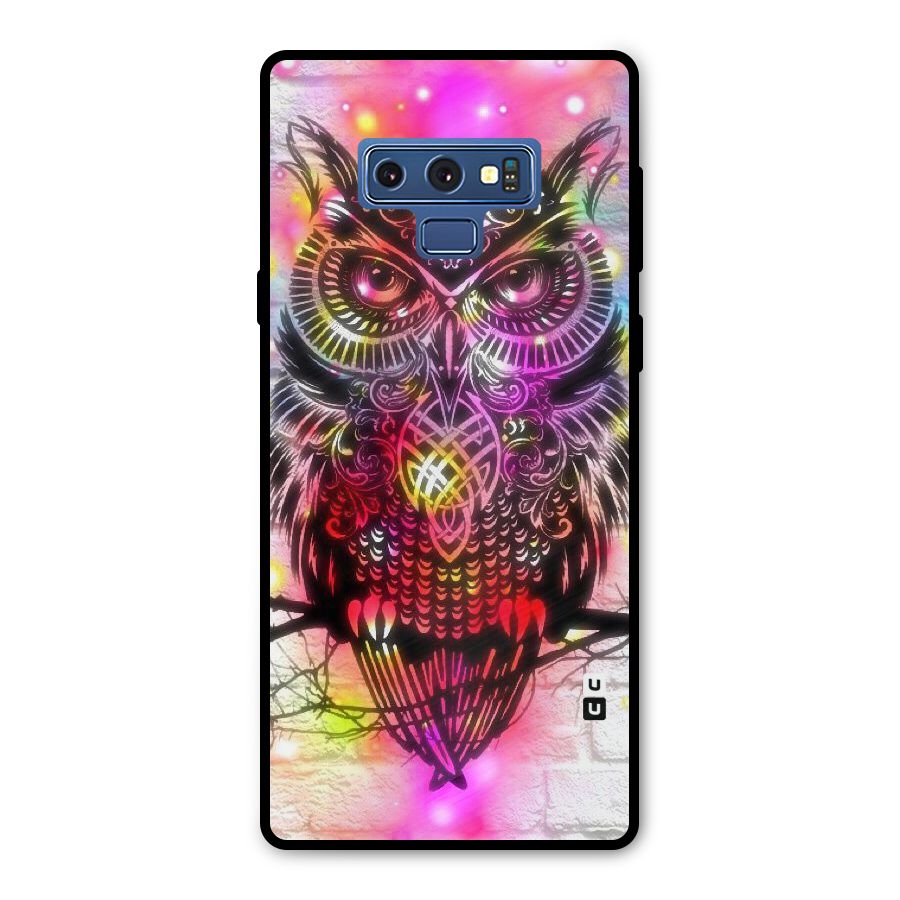 Colourful Owl Metal Back Case for Galaxy Note 9