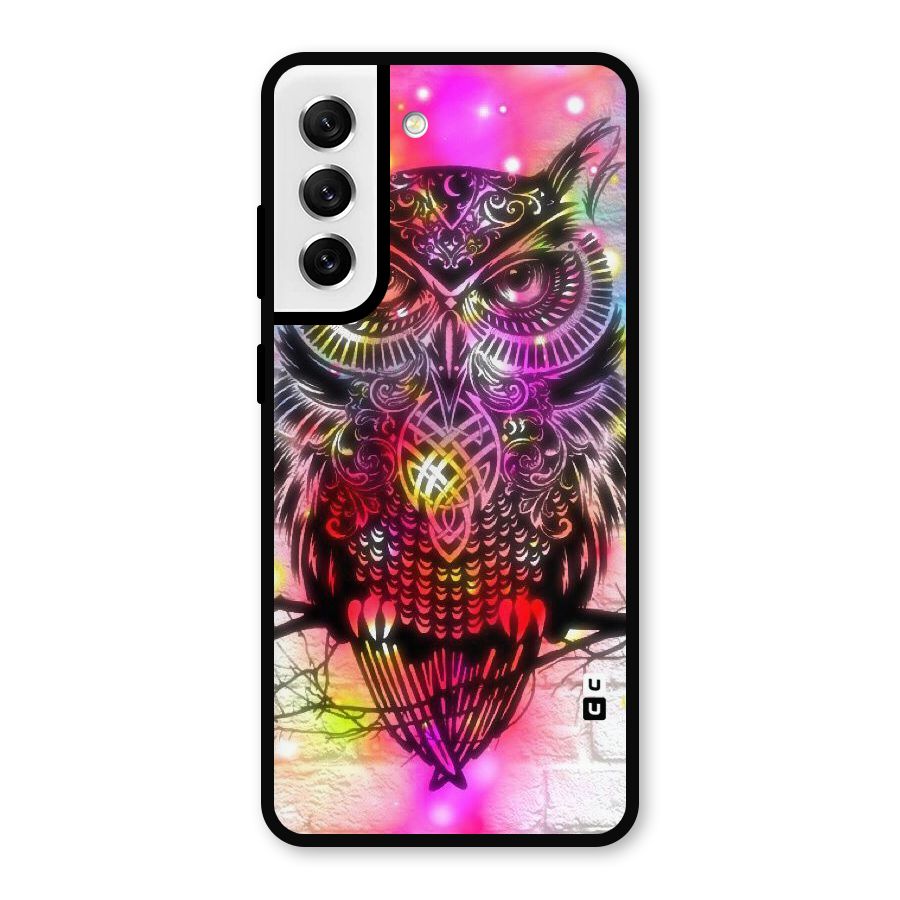 Colourful Owl Metal Back Case for Galaxy S21 FE 5G