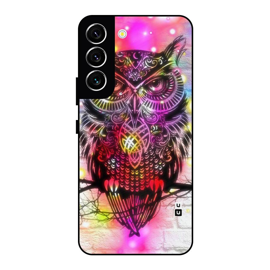 Colourful Owl Metal Back Case for Galaxy S22 5G